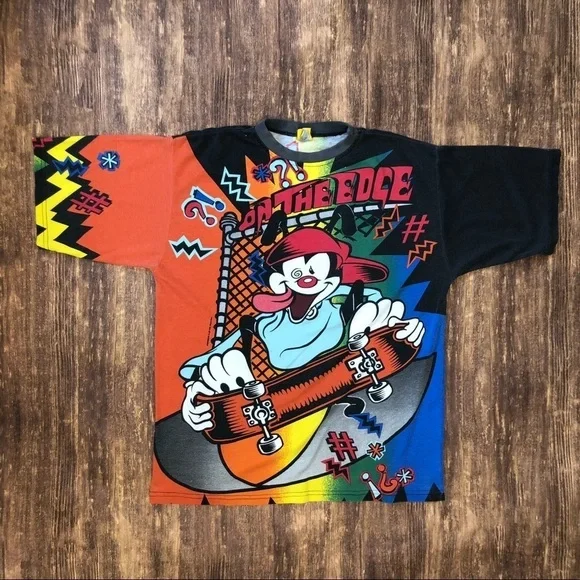 T-shirt Ufficiale ANIMANIACS - Pinky And The Brain 'Take Over The World' - Cotone Nero, Taglia M